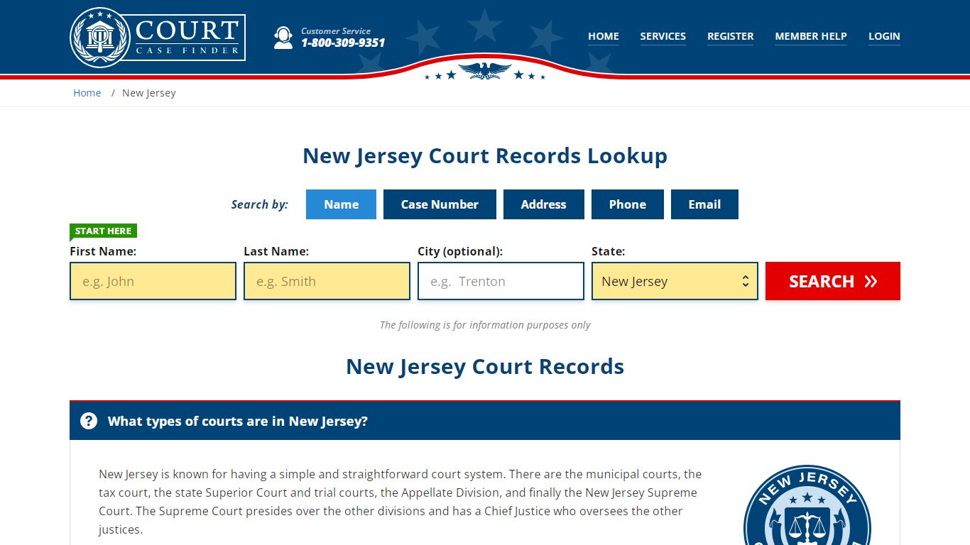 New Jersey Court Records Lookup - NJ Court Case Search